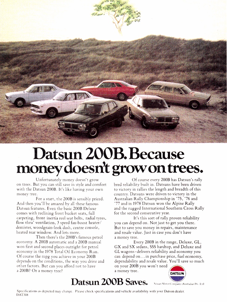 1979 Datsun 200B Range